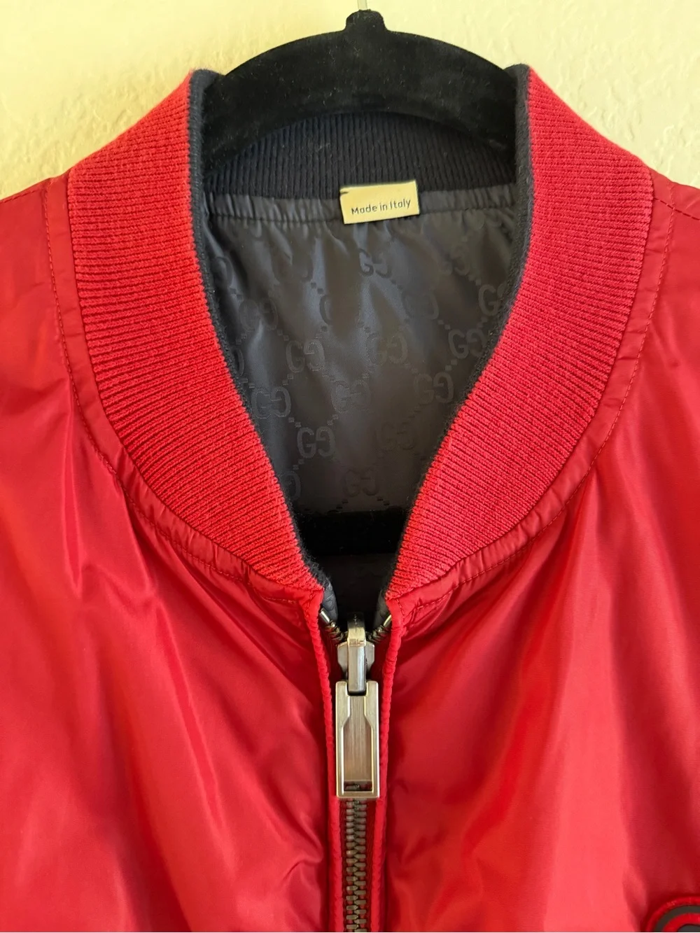 Gucci Reversible GG Nylon Bomber Jacket